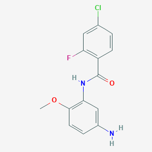 molecular formula C14H12ClFN2O2 B2826019 N-(5-氨基-2-甲氧基苯基)-4-氯-2-氟苯甲酰胺 CAS No. 1016696-80-2