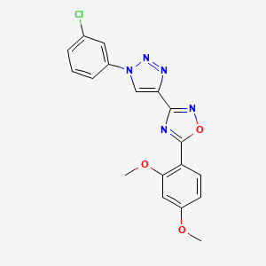 molecular formula C18H14ClN5O3 B2826020 3-(1-(3-氯苯基)-1H-1,2,3-三唑-4-基)-5-(2,4-二甲氧基苯基)-1,2,4-噁二唑 CAS No. 1251689-75-4