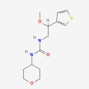 molecular formula C13H20N2O3S B2826024 1-(2-methoxy-2-(thiophen-3-yl)ethyl)-3-(tetrahydro-2H-pyran-4-yl)urea CAS No. 2034622-23-4