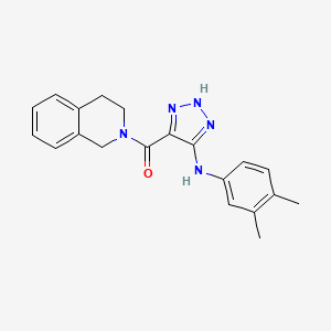 3,4-dihydroisoquinolin-2(1H)-yl{5-[(3,4-dimethylphenyl)amino]-1H-1,2,3-triazol-4-yl}methanone