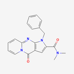 molecular formula C20H18N4O2 B2826038 1-benzyl-N,N-dimethyl-4-oxo-1,4-dihydropyrido[1,2-a]pyrrolo[2,3-d]pyrimidine-2-carboxamide CAS No. 900265-96-5