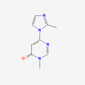 molecular formula C9H10N4O B2826042 3-Methyl-6-(2-methylimidazol-1-yl)pyrimidin-4-one CAS No. 2319724-70-2