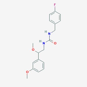 molecular formula C18H21FN2O3 B2826046 1-(4-Fluorobenzyl)-3-(2-methoxy-2-(3-methoxyphenyl)ethyl)urea CAS No. 1797715-76-4