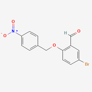 molecular formula C14H10BrNO4 B2826048 5-Bromo-2-[(4-nitrobenzyl)oxy]benzaldehyde CAS No. 92161-14-3