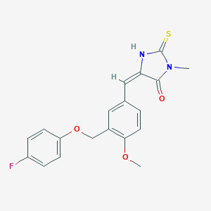 5-{3-[(4-fluorophenoxy)methyl]-4-methoxybenzylidene}-3-methyl-2-sulfanyl-3,5-dihydro-4H-imidazol-4-one