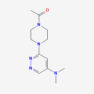 molecular formula C12H19N5O B2826050 1-(4-(5-(Dimethylamino)pyridazin-3-yl)piperazin-1-yl)ethanone CAS No. 1448075-27-1