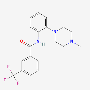 molecular formula C19H20F3N3O B2826053 N-[2-(4-甲基哌嗪-1-基)苯基]-3-(三氟甲基)苯甲酰胺 CAS No. 400076-90-6