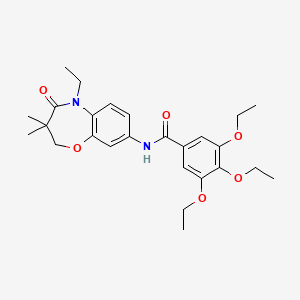 3,4,5-triethoxy-N-(5-ethyl-3,3-dimethyl-4-oxo-2,3,4,5-tetrahydrobenzo[b][1,4]oxazepin-8-yl)benzamide