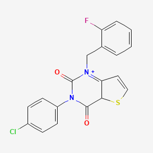 molecular formula C19H12ClFN2O2S B2826059 3-(4-chlorophenyl)-1-[(2-fluorophenyl)methyl]-1H,2H,3H,4H-thieno[3,2-d]pyrimidine-2,4-dione CAS No. 1326846-52-9