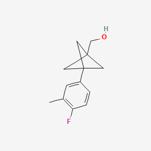 [3-(4-Fluoro-3-methylphenyl)-1-bicyclo[1.1.1]pentanyl]methanol