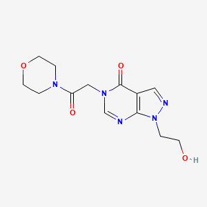 1-(2-hydroxyethyl)-5-(2-morpholino-2-oxoethyl)-1H-pyrazolo[3,4-d]pyrimidin-4(5H)-one