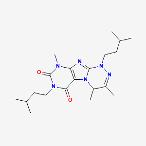 molecular formula C20H32N6O2 B2826076 1,7-diisopentyl-3,4,9-trimethyl-7,9-dihydro-[1,2,4]triazino[3,4-f]purine-6,8(1H,4H)-dione CAS No. 898443-32-8