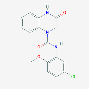 molecular formula C16H14ClN3O3 B2826079 N-(5-chloro-2-methoxyphenyl)-3-oxo-3,4-dihydroquinoxaline-1(2H)-carboxamide CAS No. 1203022-07-4