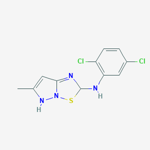 molecular formula C11H10Cl2N4S B282608 N-(2,5-dichlorophenyl)-6-methyl-2,5-dihydropyrazolo[1,5-b][1,2,4]thiadiazol-2-amine 