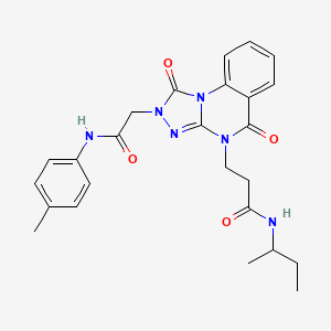 molecular formula C25H28N6O4 B2826089 N-cyclopentyl-1-{3-[(4-methylphenyl)thio]pyrazin-2-yl}piperidine-4-carboxamide CAS No. 1243095-82-0