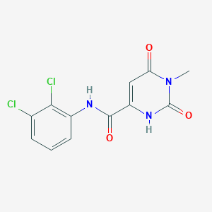 molecular formula C12H9Cl2N3O3 B2826094 N-(2,3-dichlorophenyl)-6-hydroxy-1-methyl-2-oxo-1,2-dihydro-4-pyrimidinecarboxamide CAS No. 338774-73-5