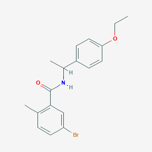 molecular formula C18H20BrNO2 B2826099 5-Bromo-N-[1-(4-ethoxyphenyl)ethyl]-2-methylbenzamide CAS No. 2375274-50-1