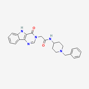 molecular formula C24H25N5O2 B2826103 N-(1-benzylpiperidin-4-yl)-2-(4-oxo-4,5-dihydro-3H-pyrimido[5,4-b]indol-3-yl)acetamide CAS No. 1105226-77-4