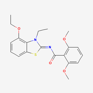 (E)-N-(4-ethoxy-3-ethylbenzo[d]thiazol-2(3H)-ylidene)-2,6-dimethoxybenzamide