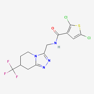 2,5-dichloro-N-((7-(trifluoromethyl)-5,6,7,8-tetrahydro-[1,2,4]triazolo[4,3-a]pyridin-3-yl)methyl)thiophene-3-carboxamide