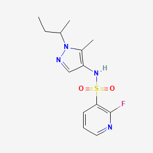 molecular formula C13H17FN4O2S B2826130 N-(1-Butan-2-yl-5-methylpyrazol-4-yl)-2-fluoropyridine-3-sulfonamide CAS No. 2128725-08-4