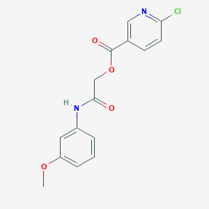 molecular formula C15H13ClN2O4 B2826131 [(3-Methoxyphenyl)carbamoyl]methyl 6-chloropyridine-3-carboxylate CAS No. 386278-32-6