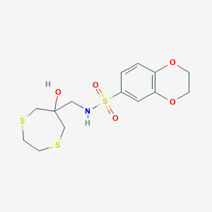 N-[(6-Hydroxy-1,4-dithiepan-6-yl)methyl]-2,3-dihydro-1,4-benzodioxine-6-sulfonamide