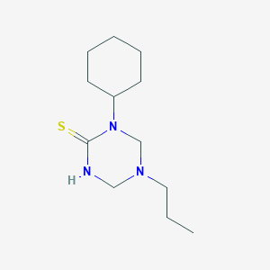 molecular formula C12H23N3S B282614 1-Cyclohexyl-5-propyl-1,3,5-triazinane-2-thione 