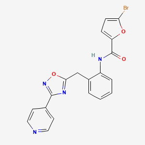 5-bromo-N-(2-((3-(pyridin-4-yl)-1,2,4-oxadiazol-5-yl)methyl)phenyl)furan-2-carboxamide