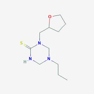 molecular formula C11H21N3OS B282615 5-Propyl-1-(tetrahydro-2-furanylmethyl)-1,3,5-triazinane-2-thione 
