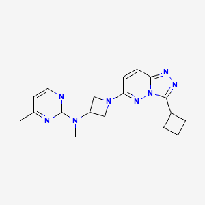 molecular formula C18H22N8 B2826153 N-(1-{3-环丁基-[1,2,4]三唑并[4,3-b]吡啶-6-基}氮杂环丁烷-3-基)-N,4-二甲基嘧啶-2-胺 CAS No. 2201508-59-8
