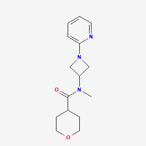 N-Methyl-N-(1-pyridin-2-ylazetidin-3-yl)oxane-4-carboxamide