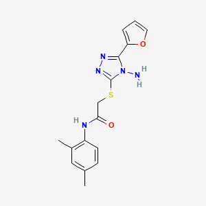 molecular formula C16H17N5O2S B2826155 2-{[4-氨基-5-(呋喃-2-基)-4H-1,2,4-三唑-3-基]硫代}-N-(2,4-二甲基苯基)乙酰胺 CAS No. 898429-45-3