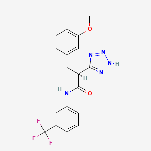 3-(3-methoxyphenyl)-2-(2H-tetrazol-5-yl)-N-[3-(trifluoromethyl)phenyl]propanamide