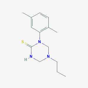 molecular formula C14H21N3S B282617 1-(2,5-Dimethylphenyl)-5-propyl-1,3,5-triazinane-2-thione 