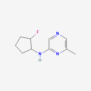 molecular formula C10H14FN3 B2826174 N-(2-氟环戊基)-6-甲基吡嘧啶-2-胺 CAS No. 2199601-99-3