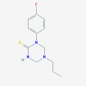 molecular formula C12H16FN3S B282618 1-(4-Fluorophenyl)-5-propyl-1,3,5-triazinane-2-thione 