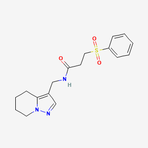 3-(phenylsulfonyl)-N-((4,5,6,7-tetrahydropyrazolo[1,5-a]pyridin-3-yl)methyl)propanamide