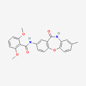 2,6-dimethoxy-N-(8-methyl-11-oxo-10,11-dihydrodibenzo[b,f][1,4]oxazepin-2-yl)benzamide