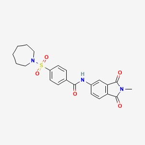 4-(azepan-1-ylsulfonyl)-N-(2-methyl-1,3-dioxoisoindolin-5-yl)benzamide