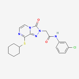 N-(3-chlorophenyl)-2-(8-(cyclohexylthio)-3-oxo-[1,2,4]triazolo[4,3-a]pyrazin-2(3H)-yl)acetamide