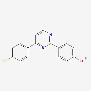 molecular formula C16H11ClN2O B2826201 4-[4-(4-氯苯基)-2-嘧啶基]苯酚 CAS No. 477856-59-0