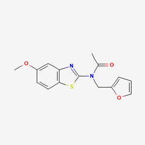 molecular formula C15H14N2O3S B2826208 N-(furan-2-ylmethyl)-N-(5-methoxybenzo[d]thiazol-2-yl)acetamide CAS No. 922378-03-8