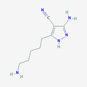 5-amino-3-(5-aminopentyl)-1H-pyrazole-4-carbonitrile