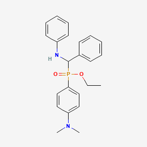 molecular formula C23H27N2O2P B2826212 Ethyl [4-(dimethylamino)phenyl][phenyl(phenylamino)methyl]phosphinate CAS No. 476326-76-8