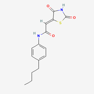 molecular formula C15H16N2O3S B2826213 (Z)-N-(4-butylphenyl)-2-(2,4-dioxothiazolidin-5-ylidene)acetamide CAS No. 880796-37-2