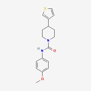 molecular formula C17H20N2O2S B2826214 N-(4-甲氧基苯基)-4-(噻吩-3-基)哌啶-1-甲酰胺 CAS No. 1396887-35-6