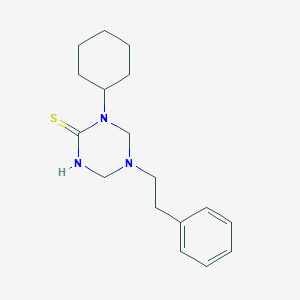 molecular formula C17H25N3S B282622 1-Cyclohexyl-5-(2-phenylethyl)-1,3,5-triazinane-2-thione 