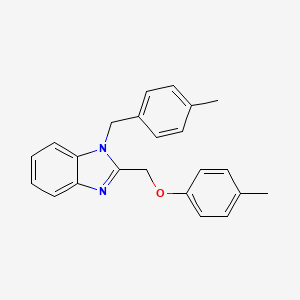 molecular formula C23H22N2O B2826235 1-(4-甲基苄基)-2-((对甲苯氧基)甲基)-1H-苯并[d]咪唑 CAS No. 537009-30-6