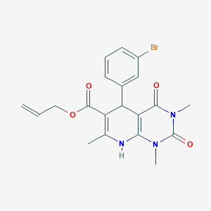 Prop-2-enyl 5-(3-bromophenyl)-1,3,7-trimethyl-2,4-dioxo-5,8-dihydropyrido[2,3-d]pyrimidine-6-carboxylate